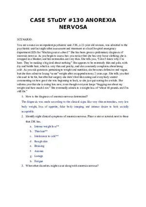 Anorexia Nervosa Sase Study