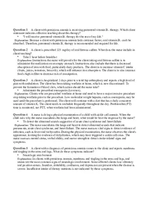 Hemo Function Questions 9