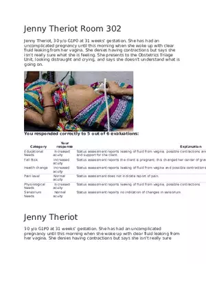 Maternal Newborn Scenarios Jenny Theriot