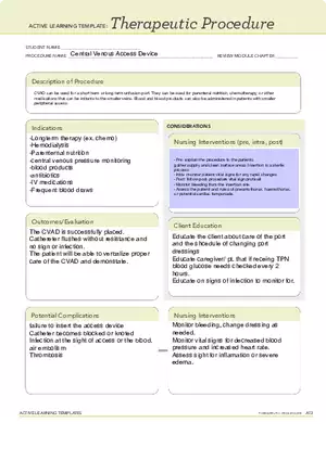 Central Venous Access Device