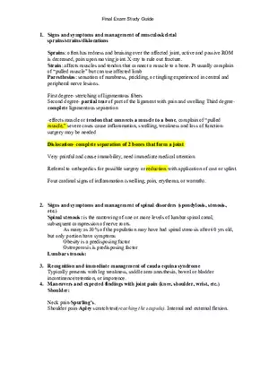 Nursing Final Exam Study Guide