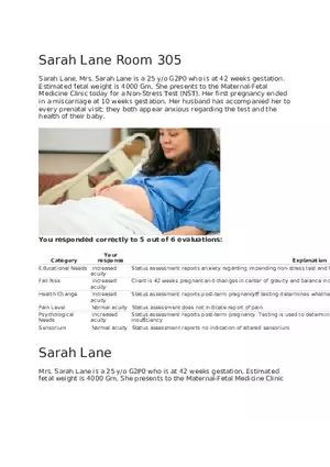 Maternal Newborn Scenarios Sarah Lane