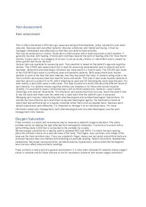Pain Assessment