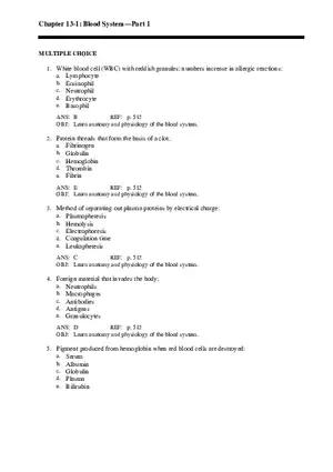 Chapter 13-1 Blood System Part 1