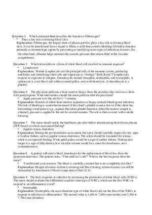 Hemo Function Questions 2