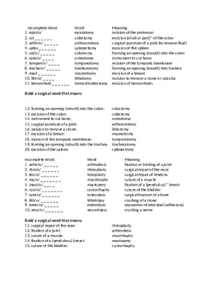 Week 2 Med. Terminology