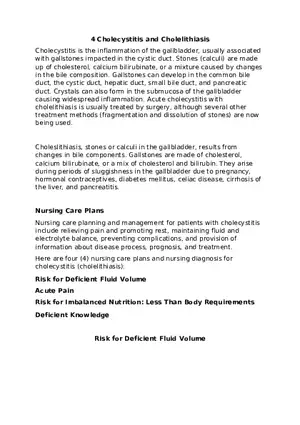 4 Cholecystitis and Cholelithiasis