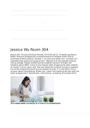 Maternal Newborn Scenarios Jessica Wu