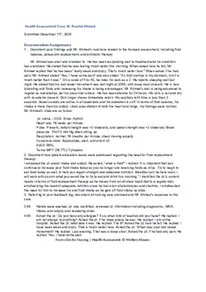 Health Assessment Case 10 Rashid Ahmed