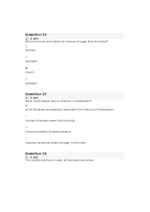 Cell Membrane to Cardiovascular System Quiz Part 3