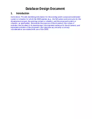 Database Design Document