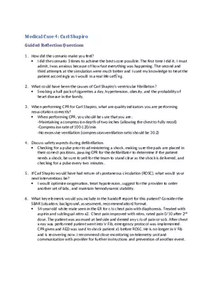 Carl Shapiro - Guided Reflection Questions