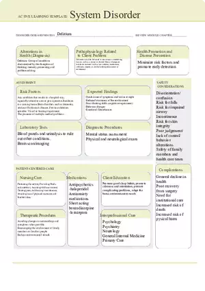 Delirium System Disorder