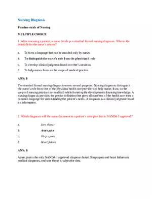 Chapter 17 Fundamentals and Medical Surgical Questions