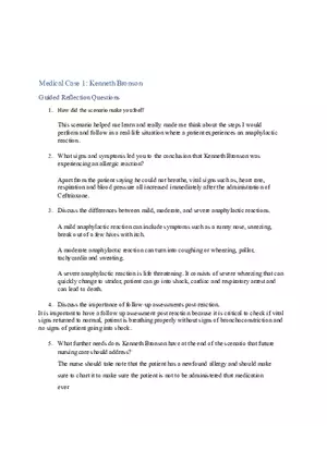 Medical Case 1 Kenneth Bronson