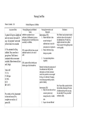 Nursing Care Plan Cellulitis