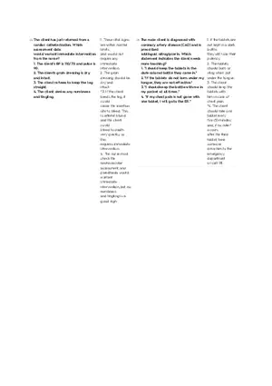 Cardiovascular Questions Part 2