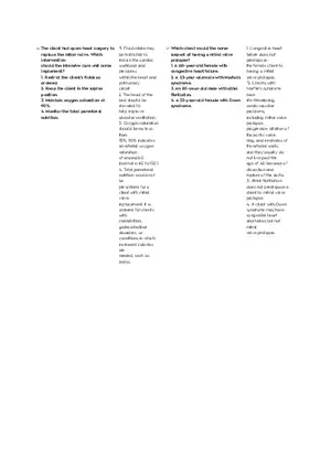 Cardiovascular Questions Part 3