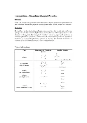 Lab 6 Hydrocarbons Review Key Work and Answers