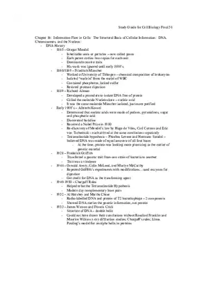 Study Guide for Cell Biology Final Part 5