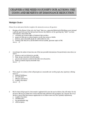 The Need To Justify Our Actions Answer Key Part 1