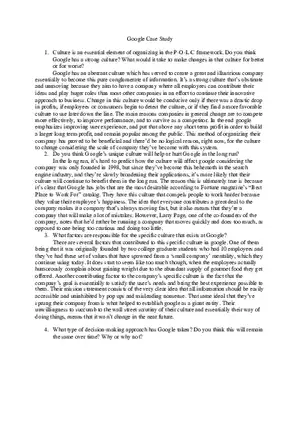 Google Case Study