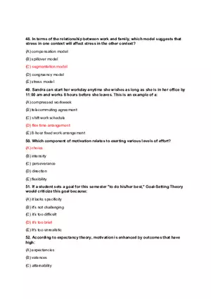Organizational Psychology Review Questions Part 2