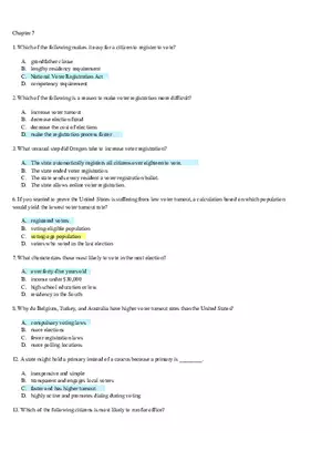 U.S. Government Review Questions Chapters 7-14