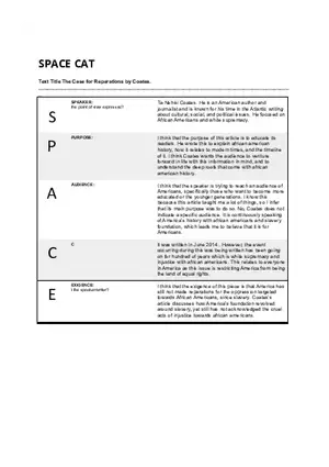 Spacecat Worksheet Coates