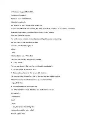Legal Writing - Phrases to Help With Law Essays