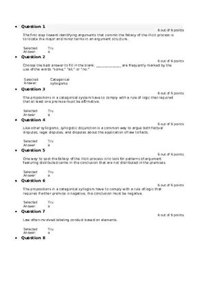 Categorical Syllogisms and Logical Fallacies Answer Key