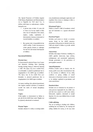 The Special Protection of Children Against Child Abuse