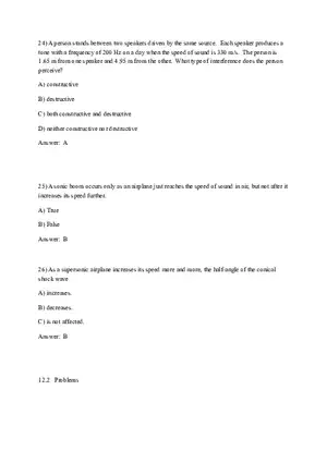 Principle and Applications (Sound) Answer Key Part 2