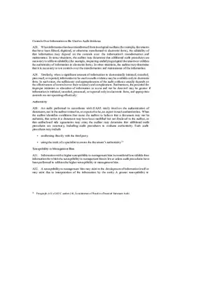 Statement on Auditing Standards, Audit Evidence (Study Guide Part 2)