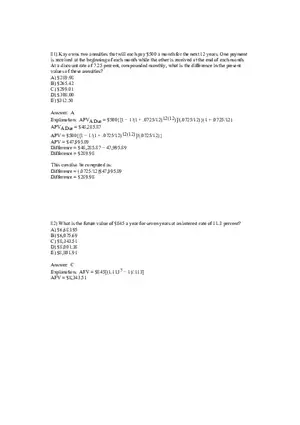 Corporate Finance Discounted Cash Flow Valuation Answer Key 5