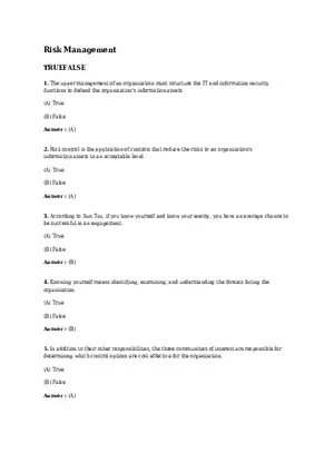 Chapter 05 Risk Management Test Bank