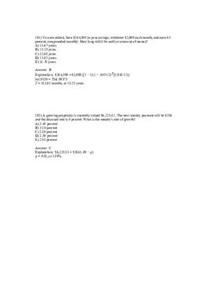 Corporate Finance Discounted Cash Flow Valuation Answer Key 6