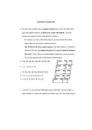 Business Statistics Homework 18 Answesr