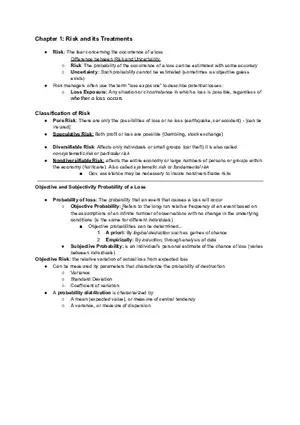 Risk and its Treatments