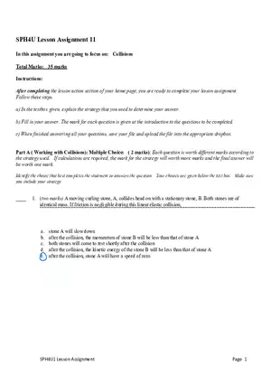 SPH4U Lesson Assignment #11