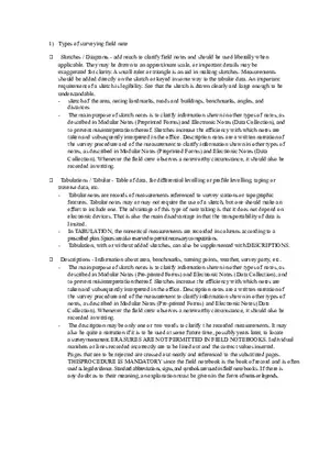 Surveying Field Notes
