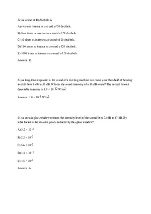 Principle and Applications (Sound) Answer Key Part 3
