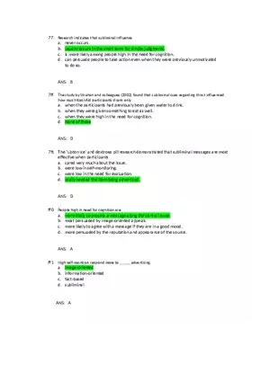 Attitudes - Social Test Bank 2 Part 3