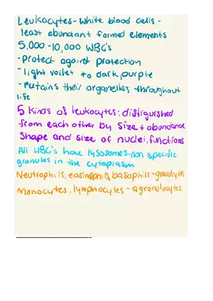 Leukocytes Lecture