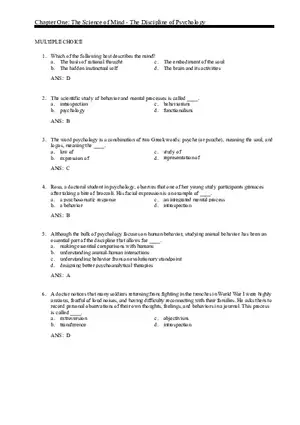 The Discipline of Psycholog Part 1