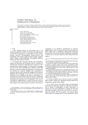 Standard Terminology for Nondestructive Examinations Part 1
