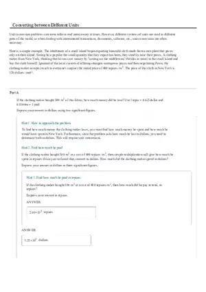 Basics and Fluids - Mastering Physics Assignment