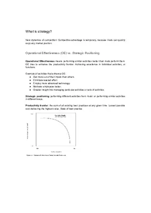Summary - What is Strategy