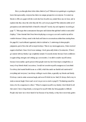 Essay About How You And Your Friends Describe You