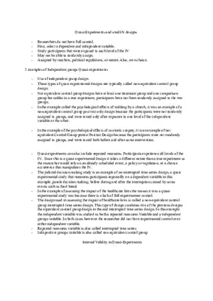 Experiments and Small-N Designs